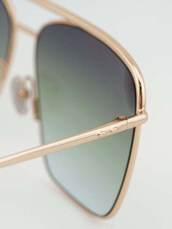 Isabel Marant IM 0118/S 0000 IB Sunglasses Gold Square Frame, Grey Green Lenses